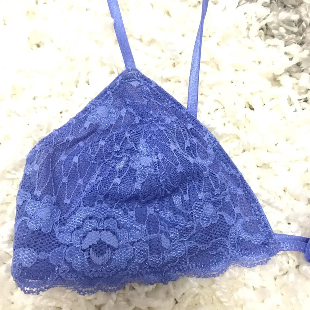 Free People bralette lace rare Ballad Blue bra